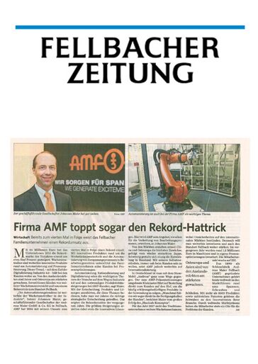 Firma AMF toppt Rekord-Hattrick